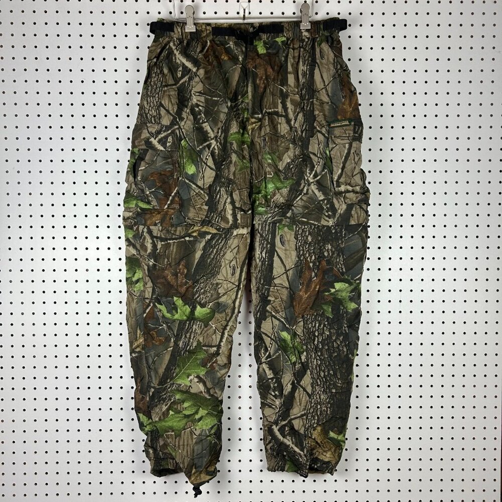 Remington Realtree Baggy Cargo Pants Large Y2K Camo‎ Zip Off Shorts w/ Belt Hunt